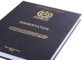 Dissertation mit Hardcover-Bindung schwarz