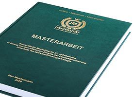 Masterarbeit Hardcover-Bindung grün