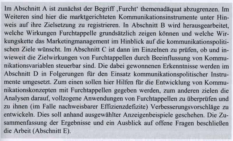 Beispiel 2-Aufbau der Arbeit in Einleitung