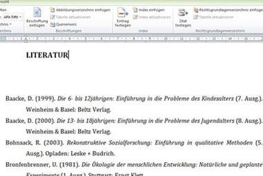 Literaturverzeichnis für die Dissertation/Doktorarbeit erstellen