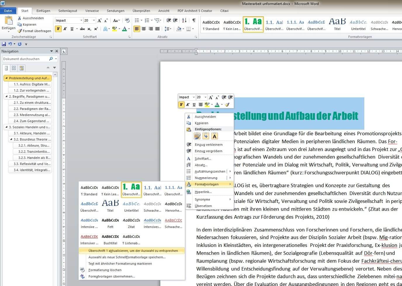 Inhaltsverzeichnis in Word erstellen ~ nur 60 Sekunden!