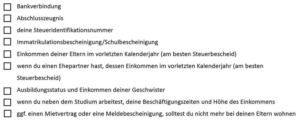 BAföG Formblätter BAföG Formblätter