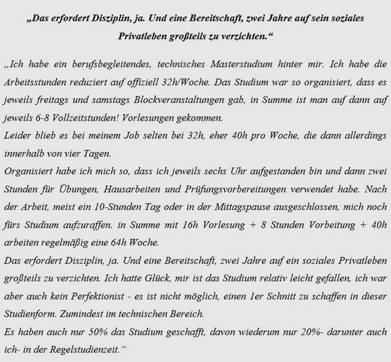 Berufsbegleitendes Studium Erfahrungen Absolvent Berufsbegleitendes Studium Erfahrungen Absolvent