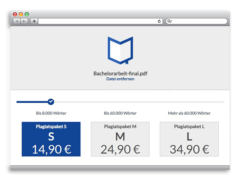 Einfacher Upload bei der Plagiatsprüfung Einfacher Upload bei der Plagiatsprüfung