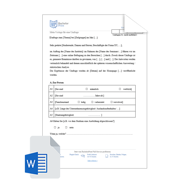 master thesis fragebogen