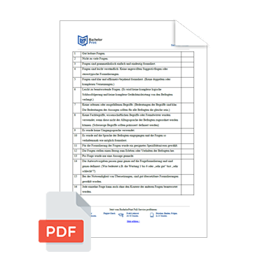 Wissenschaftliche Vorlagen Checkliste Umfrage erstellen