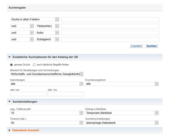 Dissertation/Doktorarbeit Literaturrecherche OPAC