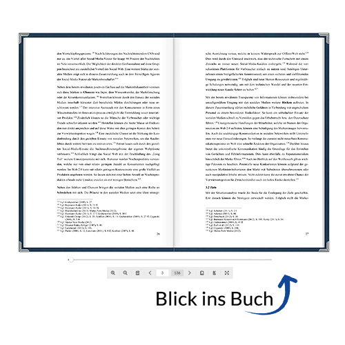 Abschlussarbeit binden Hardcover Premium Blick ins Buch