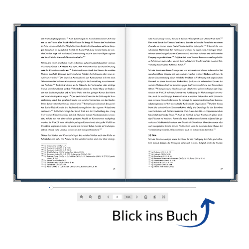 Diplomarbeit binden Hardcover Premium Blick ins Buch