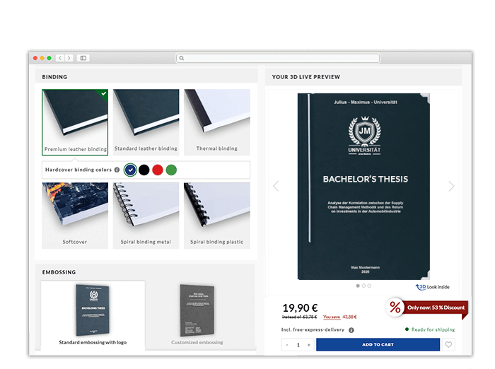 3D online print configurator for Berlin printing