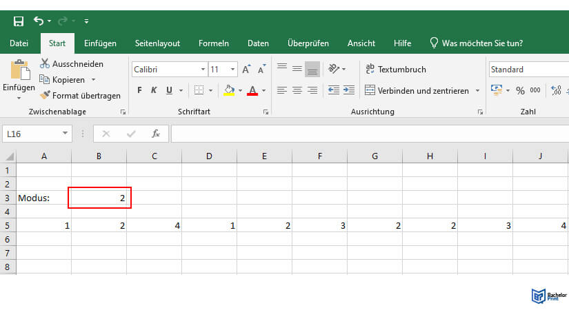 Modus-Excel Schritt 3