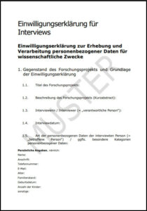 Einwilligungserklärung Interview Beispiel Wirtschafts Universität Wien