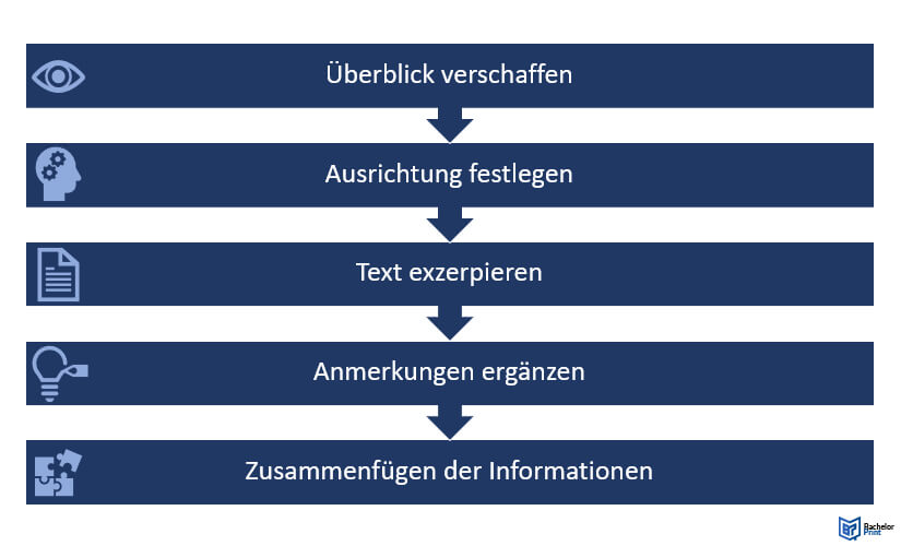 Exzerpt-Vorgehensweise