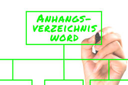 Anhangsverzeichnis Word-Definition