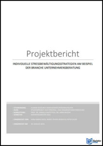 Projektarbeit schreiben - Beispiel Universität Hamburg