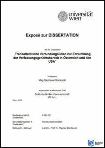 expose dissertation uni kassel