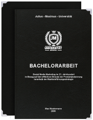 Standard Hardcover Bindung Bachelorarbeit