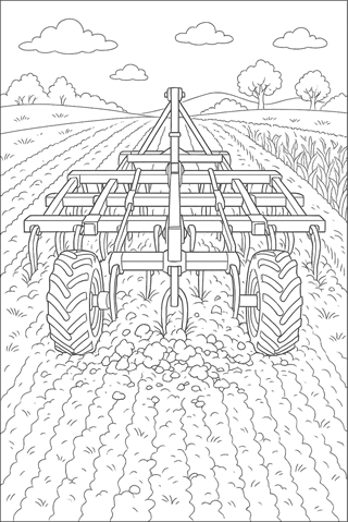 Ausmalbilder-Traktor-Landwirtschaftliche-Maschinen-3