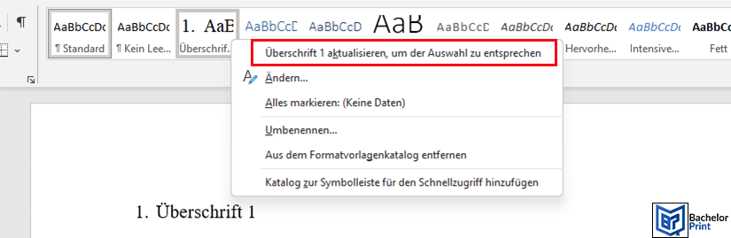 Inhaltsverzeichnis Word - Überschriften durchgängig nummerieren