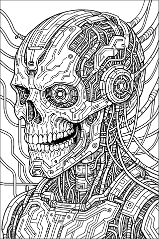 Ausmalbilder-Totenkopf-Fantasy-2