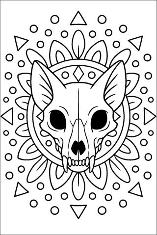 Ausmalbilder-Totenkopf-Mandalas-2