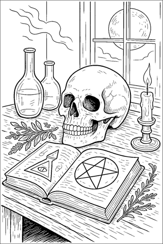 Ausmalbilder-Totenkopf-für-Erwachsene-2