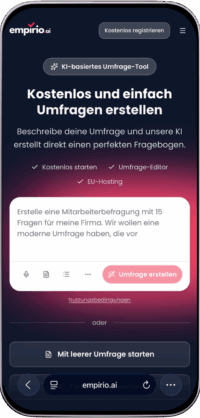 empirio.ai Umfrage mit KI erstellen empirio.ai Umfrage mit KI erstellen